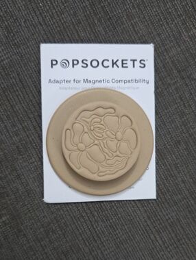 PopSocket Beige Floral Magnetic Adapter PopSocket